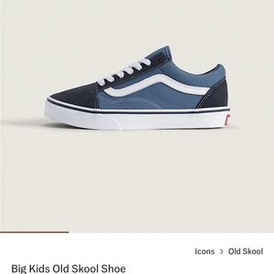 Vans Old Skool Kids Navy and White Sneakers